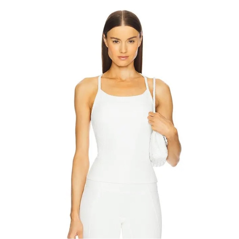 NWT GiGi C Lucille Snakeskin Tank Top in Ivory Sz M